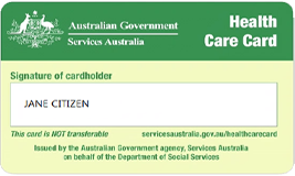 Centrelink Health Care Card